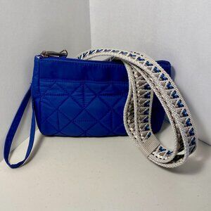 Travelon 5-Point Anti-Theft Boho Clutch Crossbody in Lush Blue 8.75" x 7" x 2"